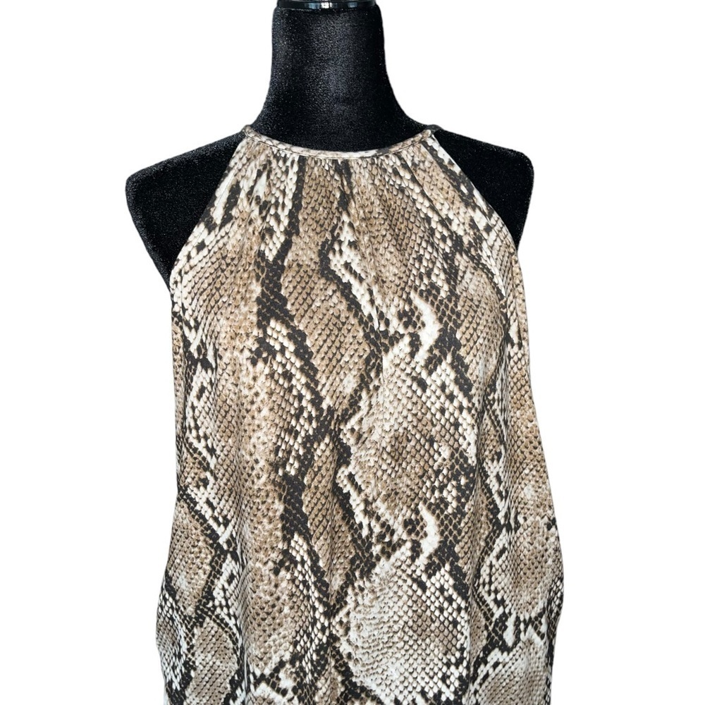 Women’s Snake Print Side Pockets Maxi Dress Size M - Picture 5 of 13
